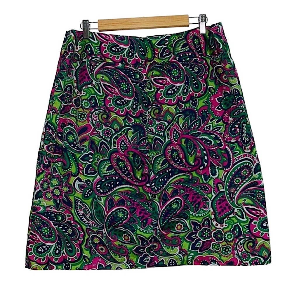 Talbots Paisley A Line Skirt